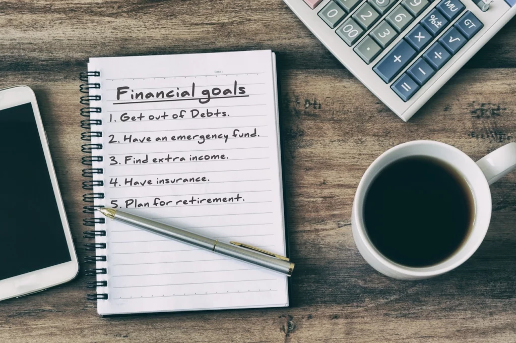 Financial goal priorities include getting out of debt