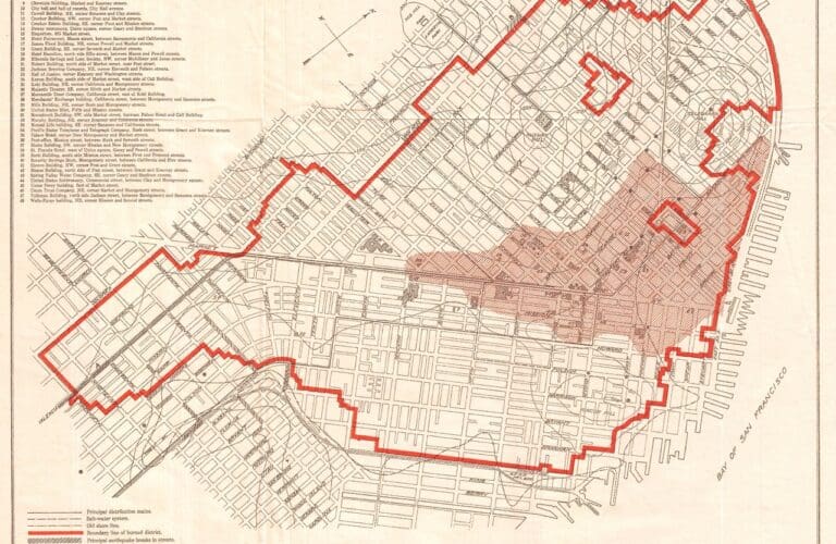 1907, Geological Survey Map of San Francisco after 1906 Earthquake