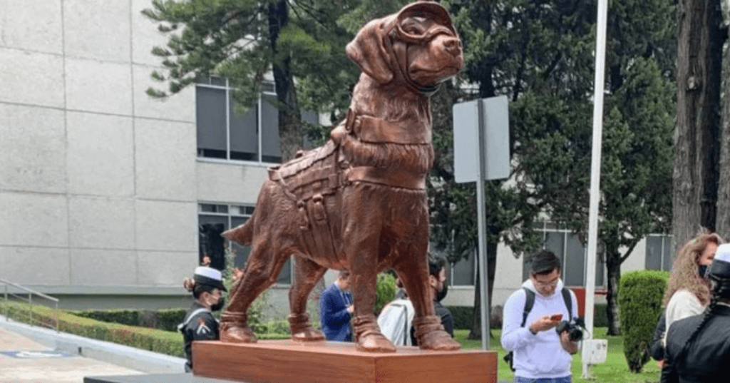 Monument of Frida, the dog rescuer