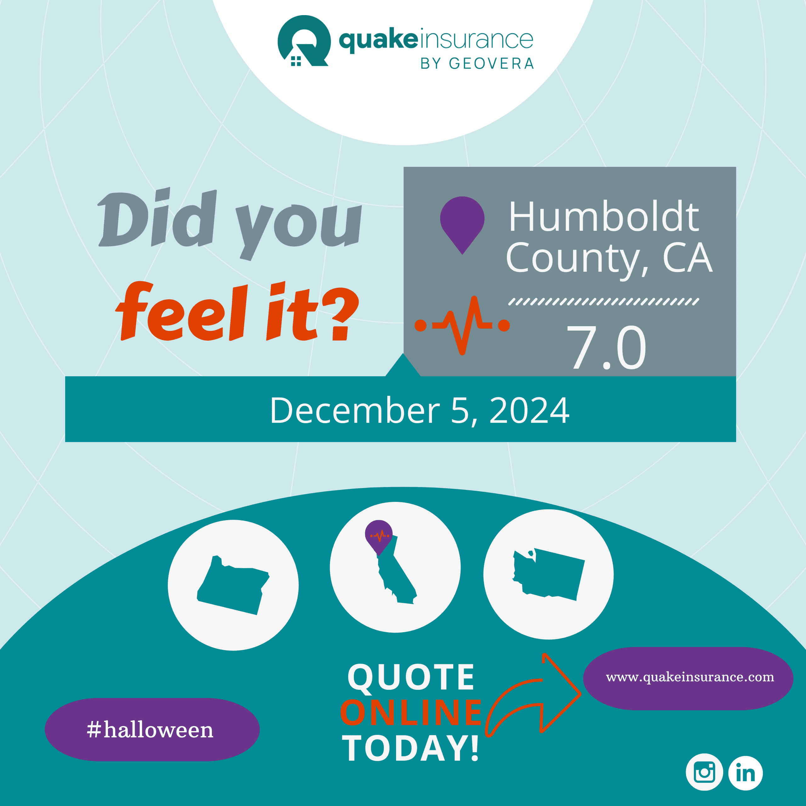 7.0 Magnitude Earthquake Strikes Humboldt County, CA - Quake Insurance