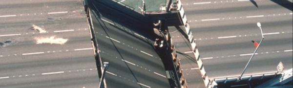 Loma Prieta bridge after earthquake